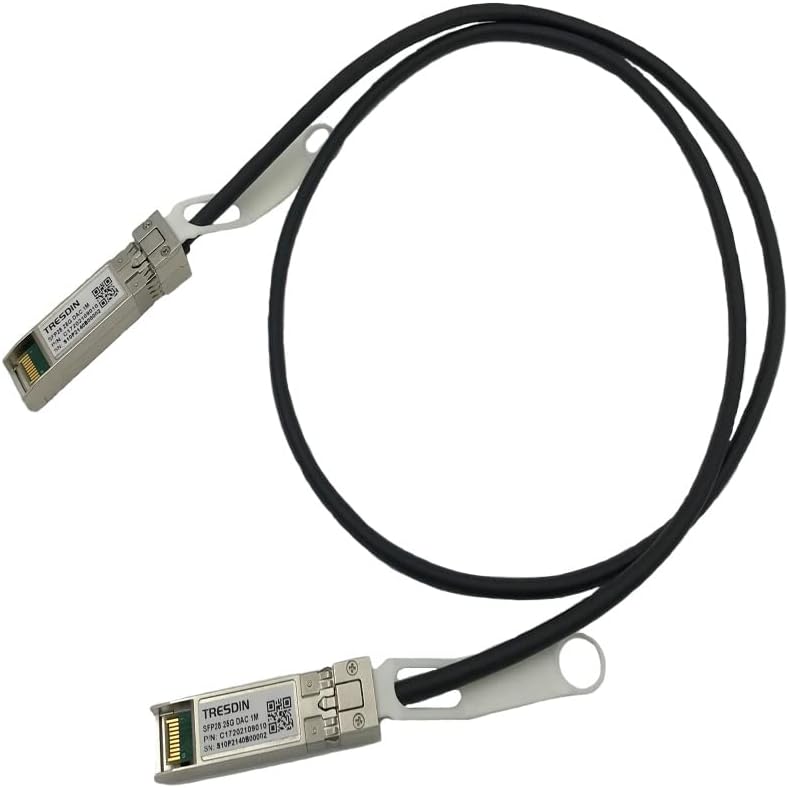 25G SFP28 DAC silver-coated copper wirePassive Direct Attach Copper Twinax Cable Open Switch Devices, 1-Meter(3.3ft)