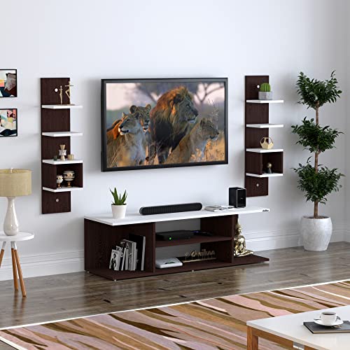 Anikaa Emma Engineered Wood TV Unit/TV Stand/Floor Standing TV Unit/TV Cabinet/TV Entertainment Unit (Wenge White)- Ideal for Upto 55″(D.I.Y) Anikaa Emma Engineered Wood TV Unit/TV Stand/Floor Standing TV Unit/TV Cabinet/TV Entertainment Unit (Wenge White)- Ideal for Upto 55″(D.I.Y)