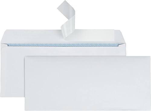 Office Depot Sobres de seguridad reciclados con sello limpio (TM), #10 (4 18 pulgadas x 9 12 pulgadas), blanco, caja de 500, 77R49