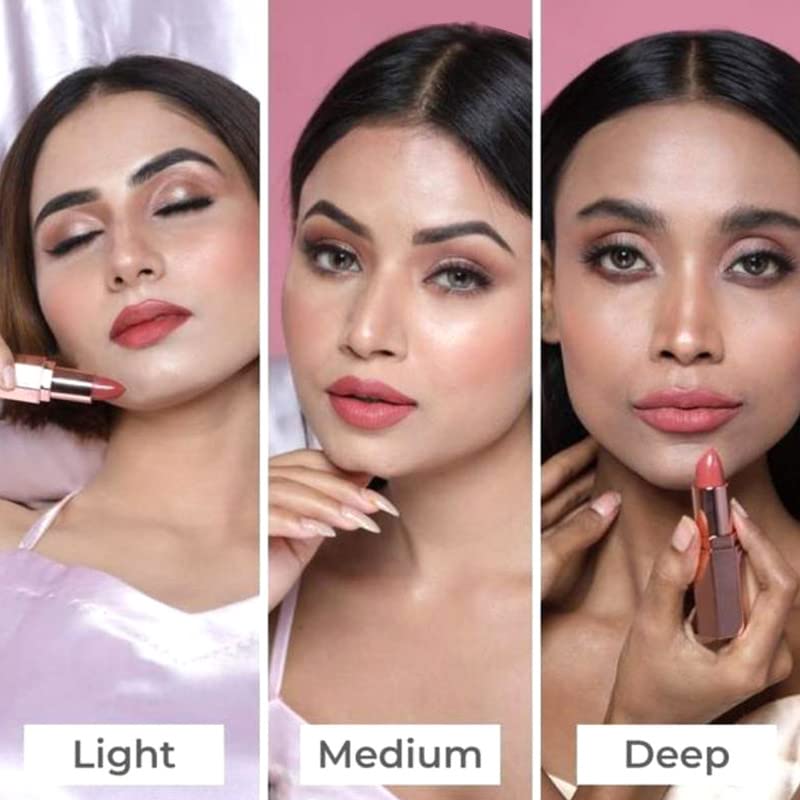 Image of PRAUSH BEAUTY (Formerly Plume) Plush Matte Lipsticks Super Light & Hydrating, Long Lasting, Rich Pigment, Smooth Soft Matte Finish, 4g (Soiree)