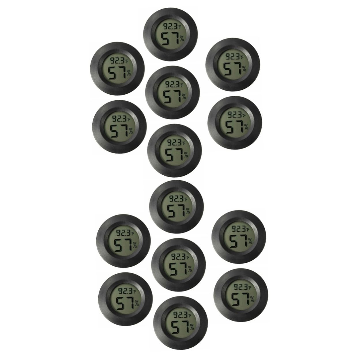 Kisangel 14pcs Mini Digital Hygrometer and Thermometer for Reptile Tanks Accurate Humidity and Temperature Gauge for Terrariums Incubators and Indoor Use Compact and Portable