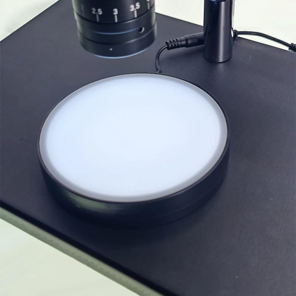 Accessori per microscopio da laboratorio 130mm regolabile 63 LED retroilluminazione anello inferiore luce illuminatore lampada industria stereo microscopio fotocamera lente di ingrandimento 110-240V A