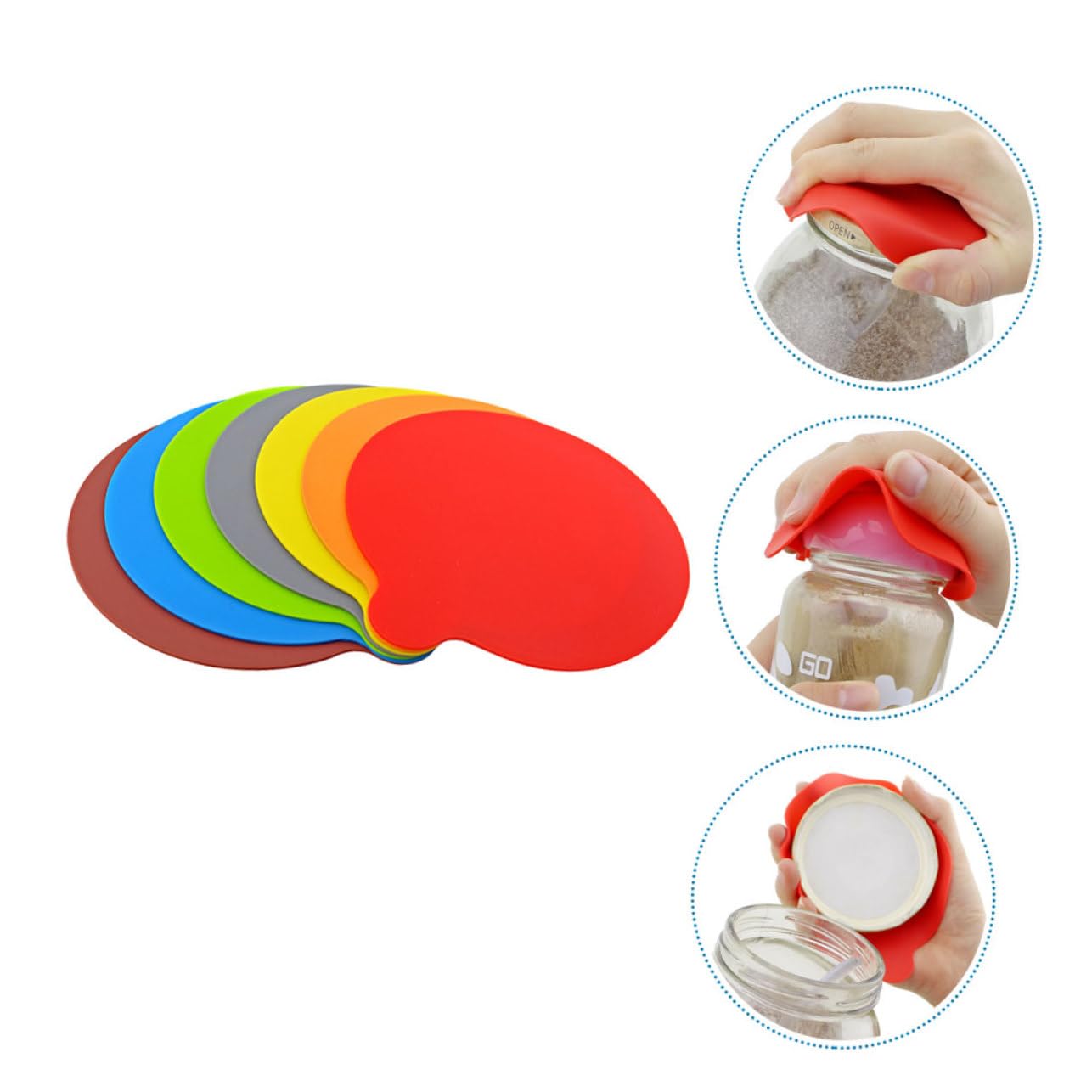 Amosfun 35 Piezas tapete para abrir botellas abrebotellas antideslizante almohadillas para orejas de abridor abridores de tapas de botellas almohadillas de abridor para el hogar