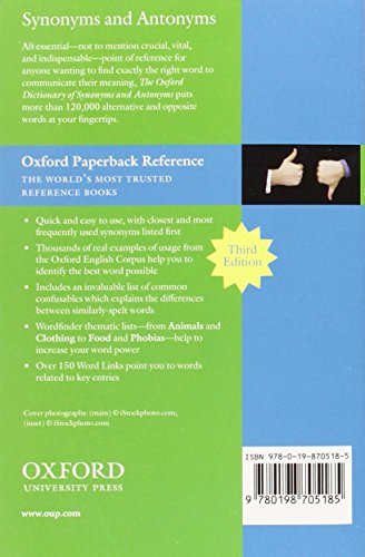 The Oxford Dictionary of Synonyms and Antonyms (Oxford Quick Reference) - Image 2