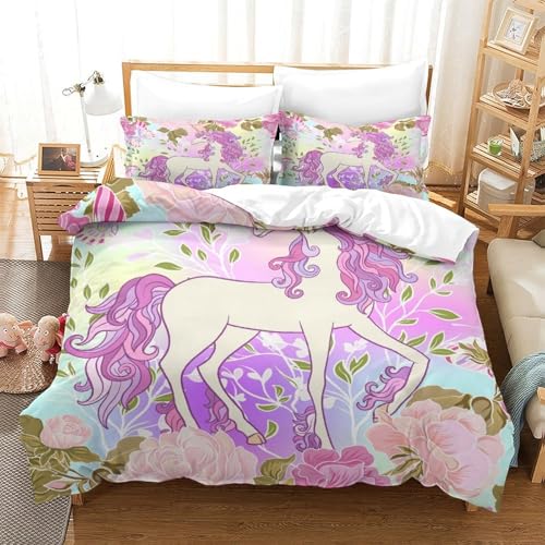 Housse de couette licorne douce pour offrir des nuits magiques et sereines à votre ado - 2