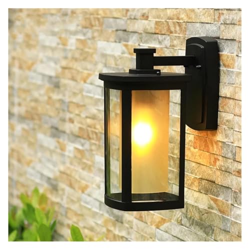Applique murale extérieure LED noire étanche style rétro moderne pour véranda