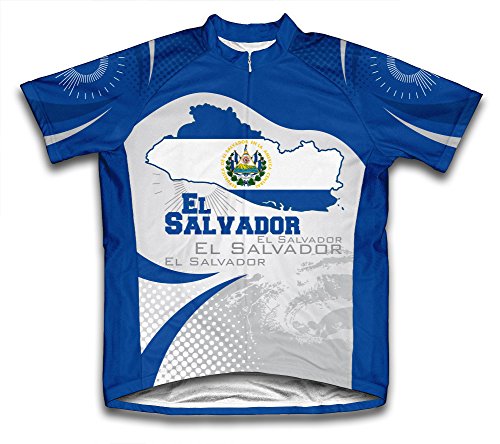 ScudoPro El Salvador Short Sleeve Cycling Jersey for Men - Size 4XL Blue