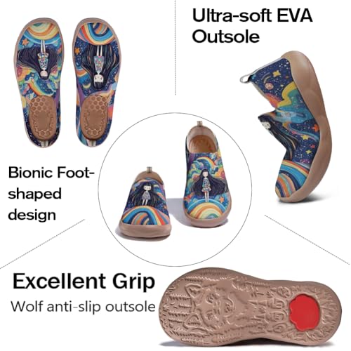 Women's Art Travel Shoes Knitted Slip-On Comfortable Casual Sports Shoes Art Dopamine Series4