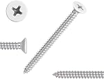 QISHENG 110 PCS #6 Stainless Steel Phillips Flat Head Wood Screws Assortment Set,Stainless Steel 18-8 A2(304) Screw,Home Screw Kit