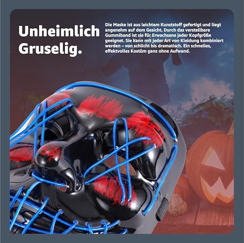 Masque LED bleu pour groupe : la solution pour un costume d'Halloween réussi - 5