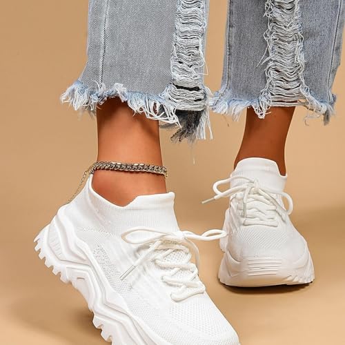 Nurse Babe Shoes Ortho Pro Shoes for Women Ladies Chunky Sneakers Solid Color Tennis Shoe Lightweight Casual Mid Top Sneakers Comfortable Walking Sneaker Soft Sole Mesh Footwear4