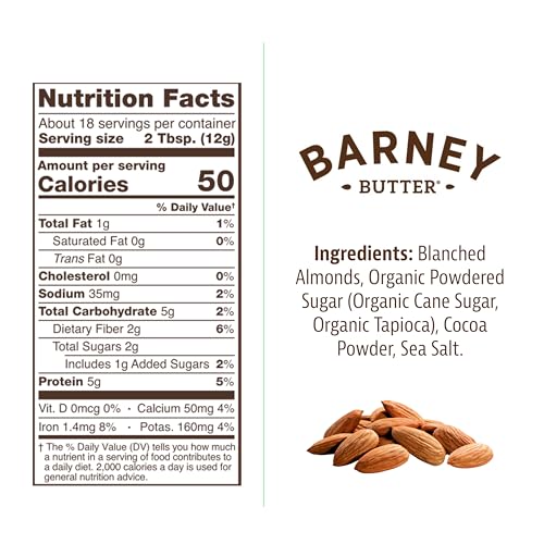 Barney Butter Powdered Almond Butter, Chocolate, 8 Ounce Jar, Non-GMO, Gluten Free, Keto, Paleo, Vegan - Thumbnail 7