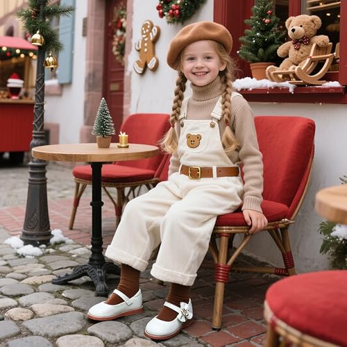 Image of Flaryzone Toddler Little Girl Mary Jane School Uniform Oxfords Flat Dress Shoes
