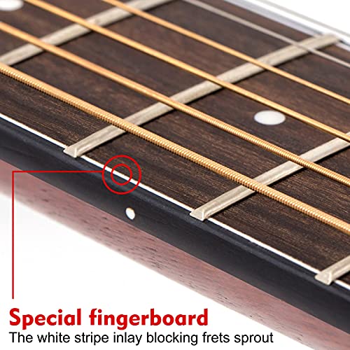 KEPOHK Guitare acoustique épicéa pleine taille 41 pouces pour étudiant et débutant avec sac de transport Tuner sangle… - Les Beatles, Paul McCartney, John Lennon, RIngo Starr, George Harrison KEPOHK Guitare acoustique épicéa pleine taille 41 pouces pour étudiant et débutant avec sac de transport Tuner sangle… – Image 5