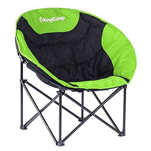 Kingcamp Moon Leisure Lightweight Camping Chair-Padded Seat, Heavy-Duty Construction, with Magazines Bag, Both for Outdoor and Indoor Activities
