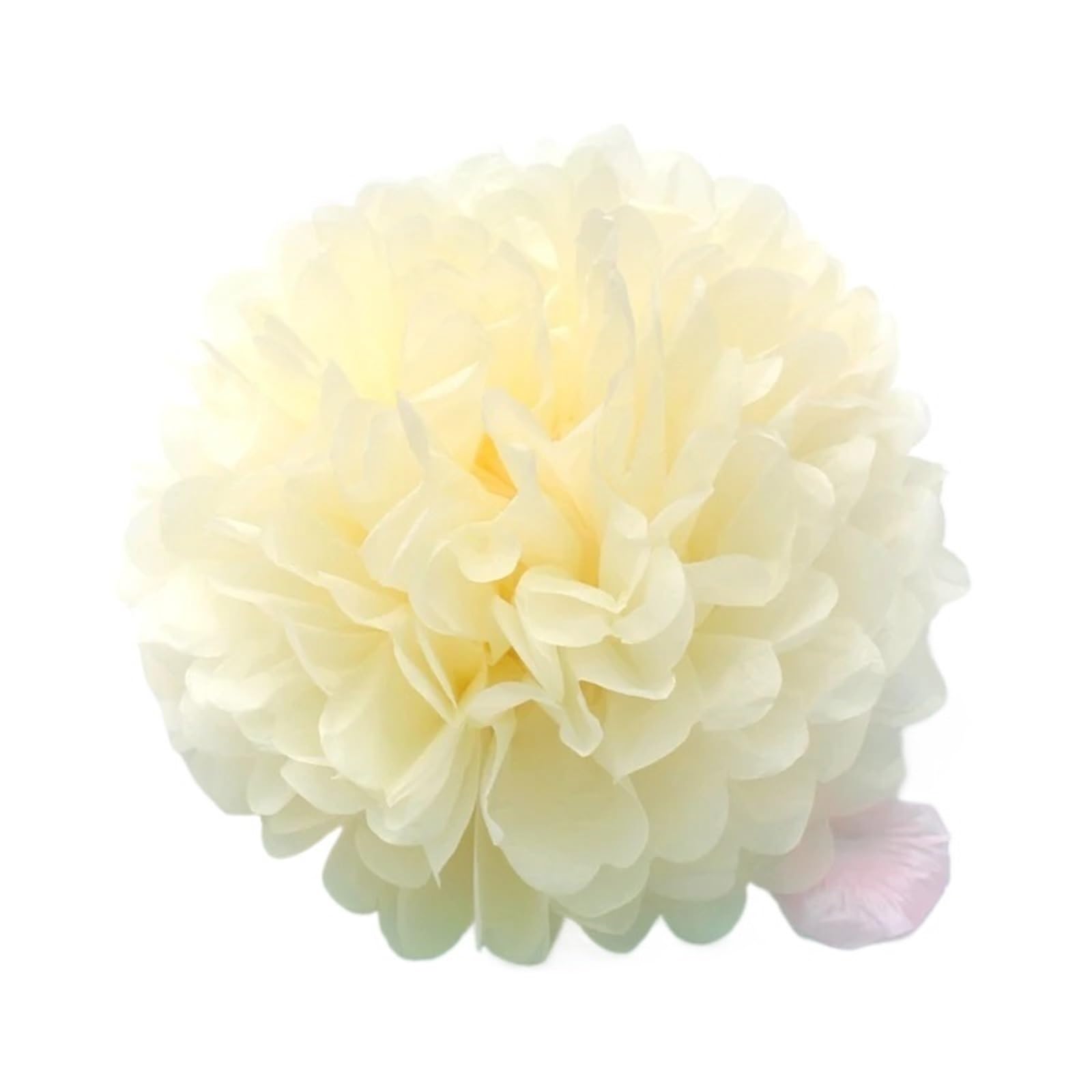 Paper Pompom 5pcs 10/15/20/25/30/35CM Paper Pom Poms for Wedding Ball Pompoms Birthday Party Supplies Home Decoration for Party(Beige,35cm)