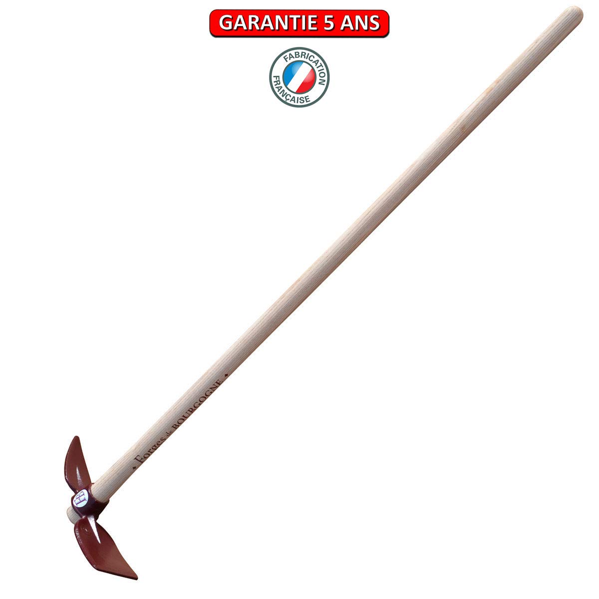Serfouette Forgée Panne et Langue Emmanché Droit 100, 26cm Longueur