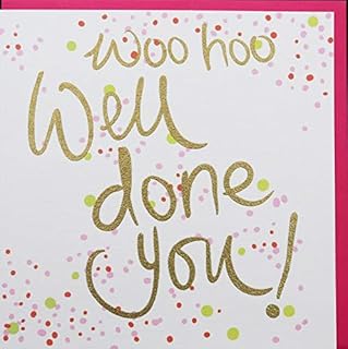 Luxury Beautiful Contemporary Woo Hoo Congratulations Card - 160 mm sq - Koko Designs KL002