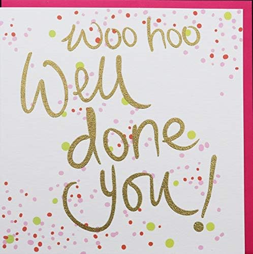 Luxury Beautiful Contemporary Woo Hoo Congratulations Card - 160 mm sq - Koko Designs KL002