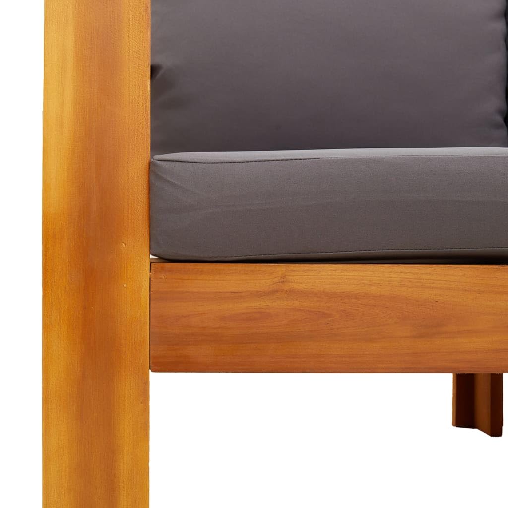 vidaXL Salon de Jardin avec Coussins 6 pcs Bois d'acacia Solide