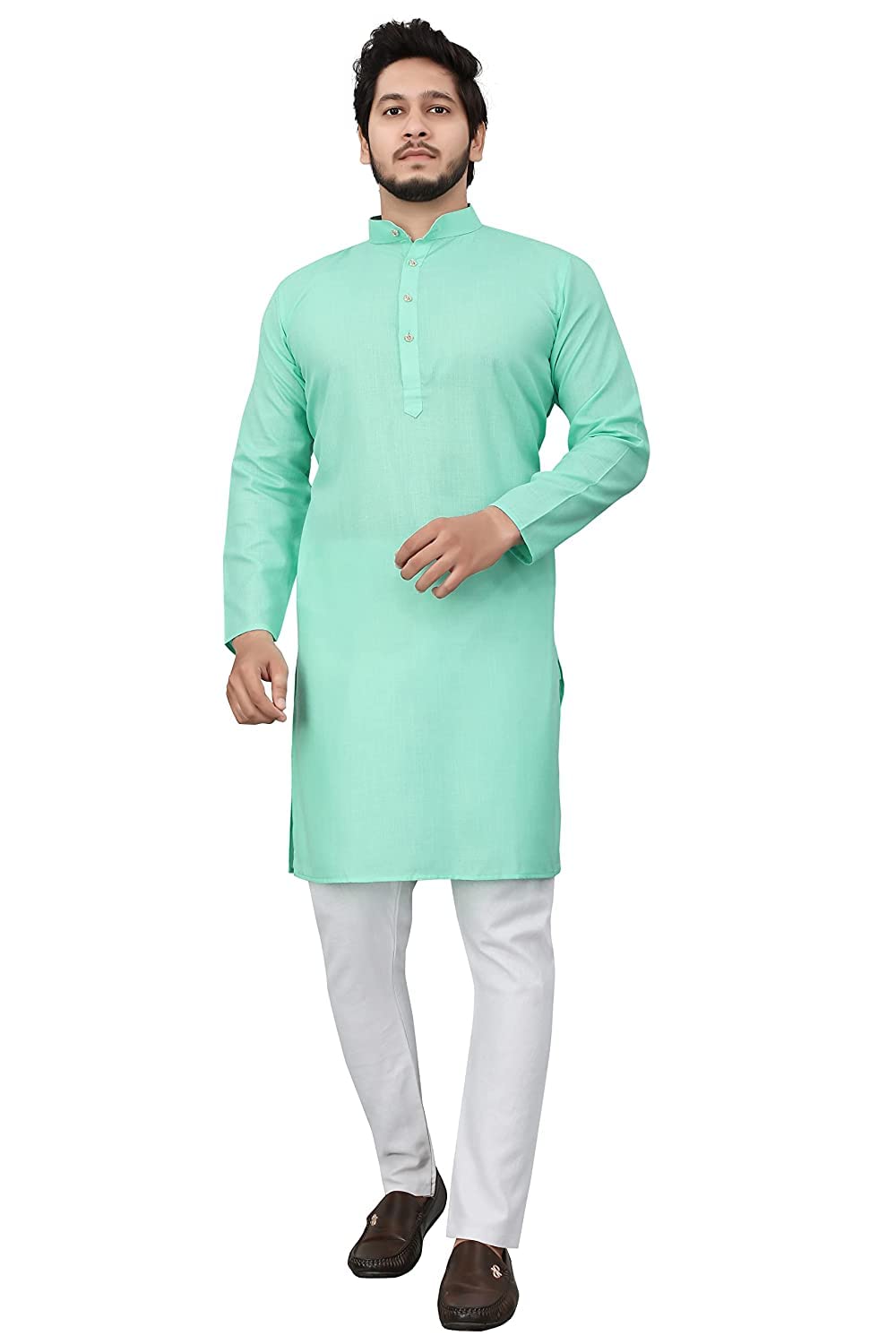 Anouk Men's Polycotton Solid Regular Dress Shirt in neutral