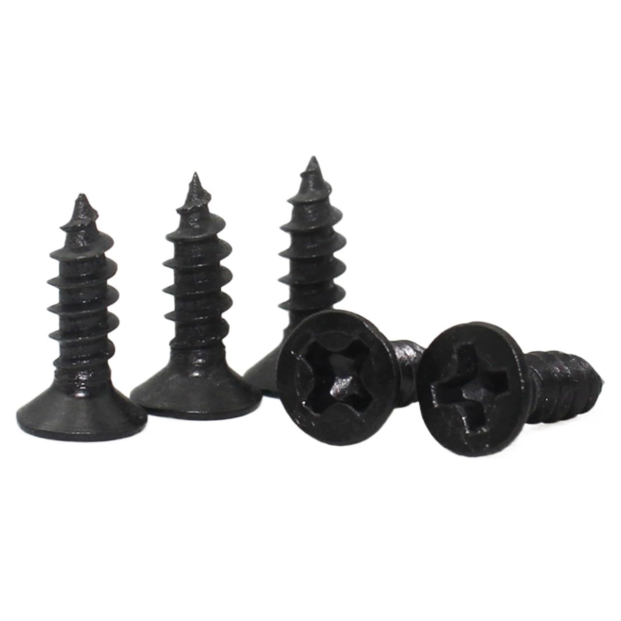 Tornillos avellanados acero inoxidable 20/50/100 Uds negro 304 acero inoxidable M2 .6 M3 M4 M5 M6 cabeza avellanada cruzada autorroscante(50mm,20pcs M6)