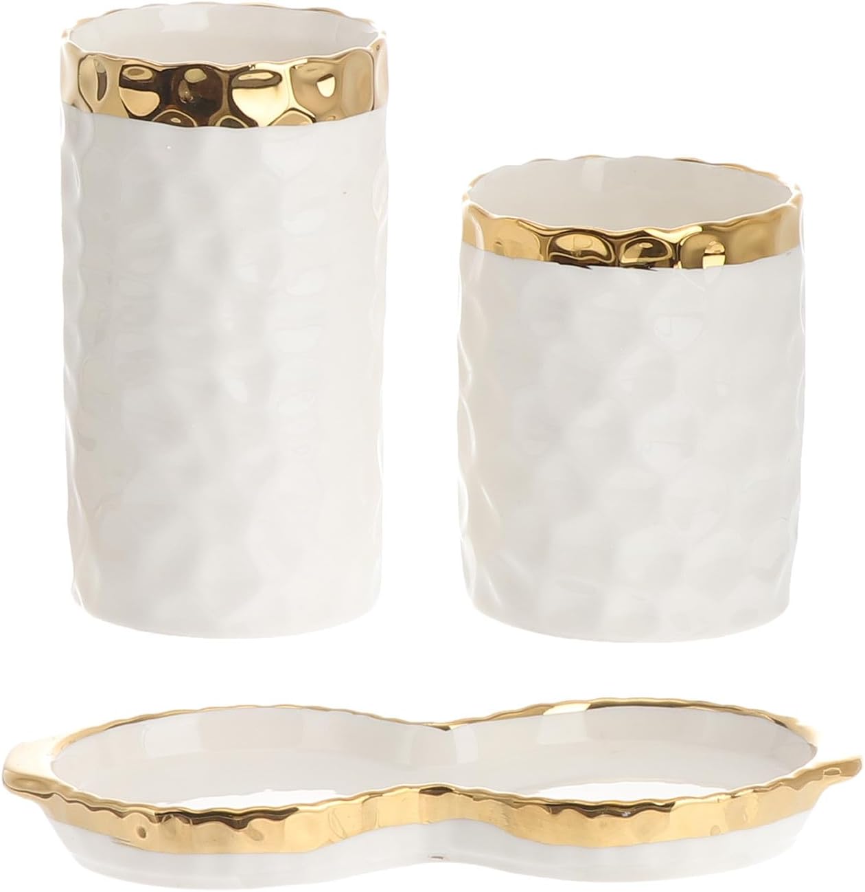 TIDTALEO Creative Ceramic Chopstick Holder and Utensil Storage Box with Drainage, Multipurpose Kitchen Tool Organizer for Countertop, White, Home Dining Set