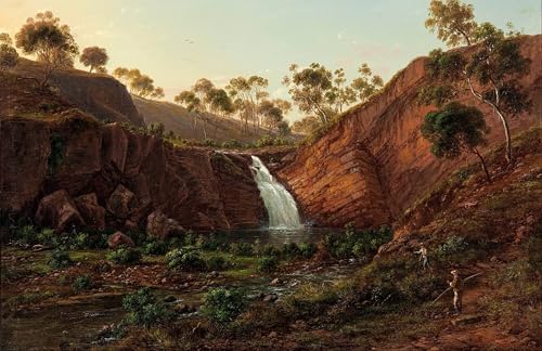 Image Sur Toile Cascade Tasmanie 60x90cm, poster paysage nature pour salon