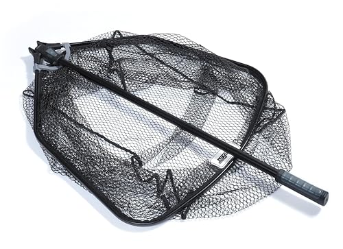 Abu Garcia Beast Gen2 Monster Landing Net | Red de Pesca de Lucio Resistente | Malla recubierta de Goma Extra Fuerte | Mango Reforzado | Diseño Compacto Deslizante | Red Pro Angler | 90 x 80 cm