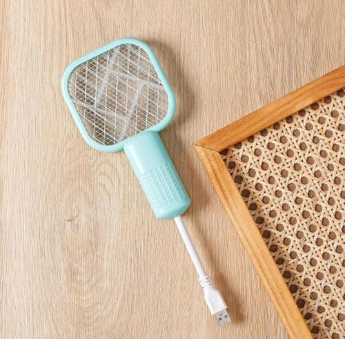 Image of WBD Creation 2 in 1 Mini Mosquito Racket Kill Bat USB Rechargeable Portable Bug Zapper Electric Fly Swatter Safe for Indoor Outdoor Use Multifunctional Lamp (Multicolor) (Pack of 1 Pcs)