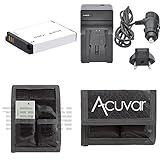SLB-10A Rechargeable Battery + Car / Home Charger + Acuvar Battery Pouch For Samsung WB150F, WB250F, WB350F, WB500, WB550, WB750, WB850F, WB800F, WB1100F, WB2100, HMX-U100, HMX-U100UN, HMX-U100SN & More