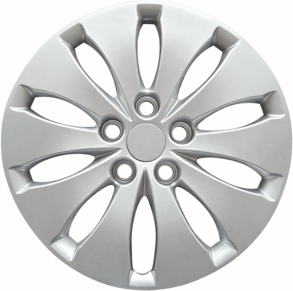 16 Inch Hubcap Wheel Cover Bolt On for 2008-2012 Honda Accord Sedan/Silver/Steel Wheel/No Logo # 55071/1-Piece