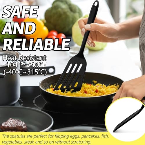 Image of Spatula Turner, Shovel Non-Resistant for Kitchen Tool Utensil (Black)
