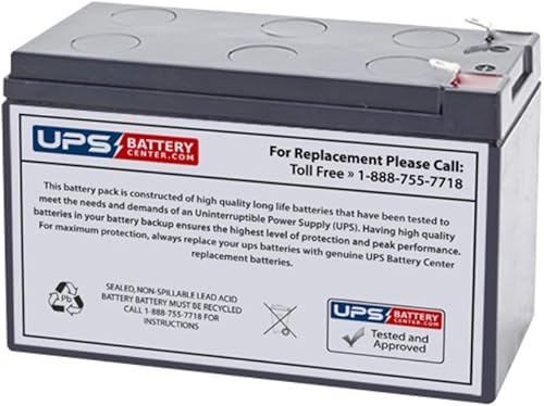 UPSBatteryCenter - Repuesto compatible con batería CP850PFCLCD CyberPower UPS de 12 V 9 Ah