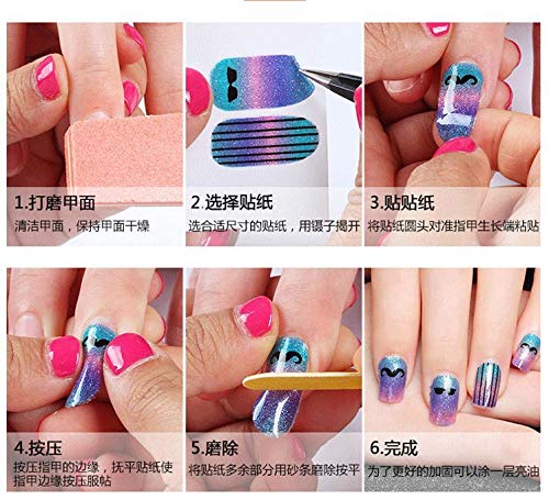 Nail Angel 12Pcs Nail Art Full-Cover Sticker Nail Art Wrap Christmas Series Full Cover Sticker Nail Strips For Women Winter Strips 10052 #TOP4