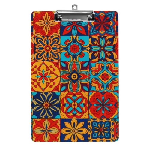 JZDACH Traditional Ceramic Print Clip Board Thick Acrylic