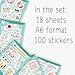 100Pcs Funny Teacher Stickers for Laptop, Water Bottles and Planner - Funny Teacher Gifts Appreciation - Gift for Women & Men