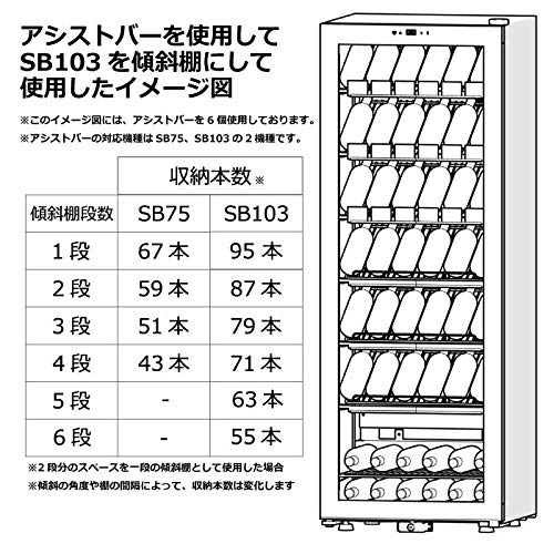 Amazon.co.jp: さくら製作所 傾斜棚 アシストバー ワインセラー SB75