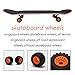Padyrytu 4pcs PU Skateboard Wheels All Terrain Longboard Wheel Spare Parts (Set of 4 Contains Bearing Sleeve), Black & orange