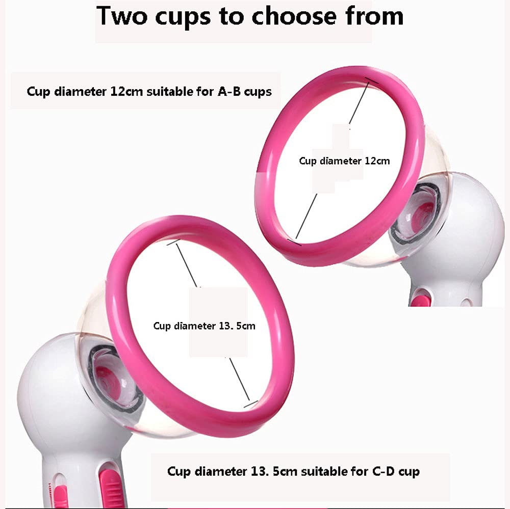 Coffre Beauty Agrandissement Machine Pompe à Vide Coupe du Masseur électrique pour Femme, pour la dysplasie de Sein, Les Seins Plats, Les Seins affaissés,Double Cup,CD