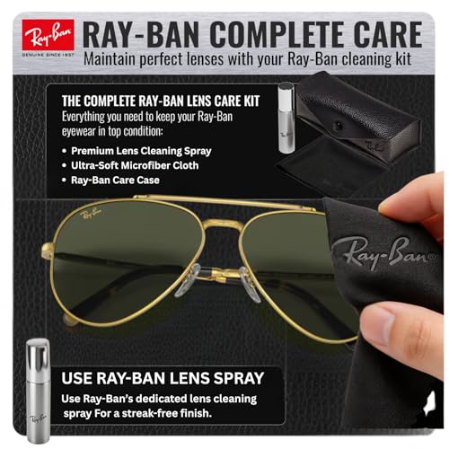 Image of Ray-Ban RB3625 NEW AVIATOR Pilot Shaped Sunglasses for Men & Women with Official RAYBAN Eyewear Kit