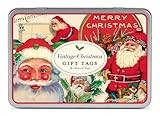 Cavallini Glitter Gift Tags Vintage Christmas, 36 Assorted Gift Tags