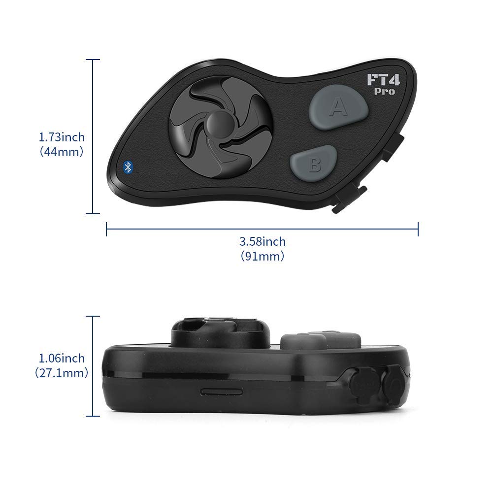 Lexin 1pc Ft4 Pro Motorcycle Bluetooth Headset Featuring