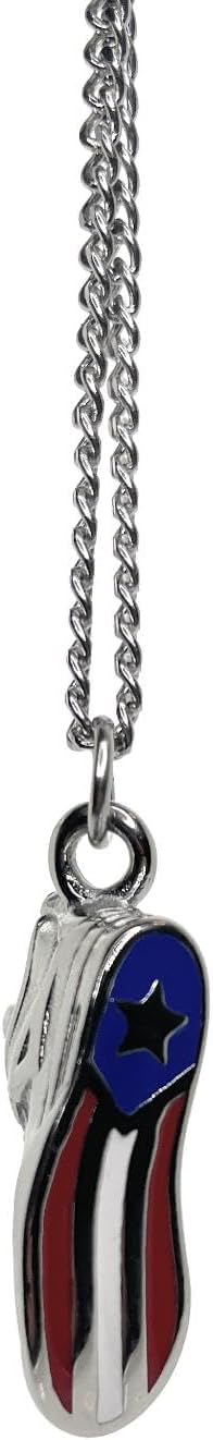 Papiichulo Puerto Rican Flag Sneakers Pendant Necklace Set, 3 Pieces, Stainless Steel Silver Chain - Image 6