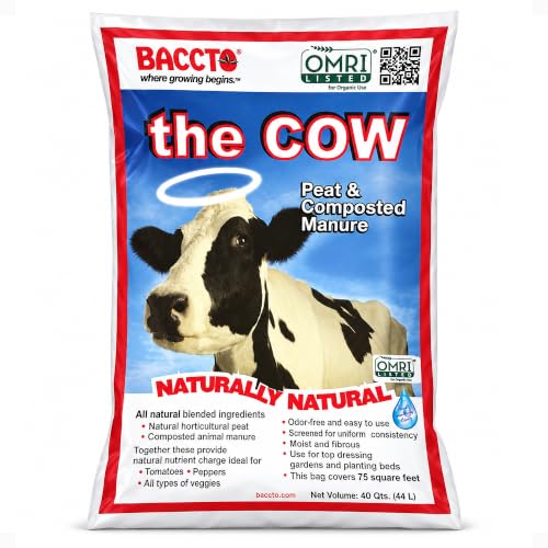 Michigan Peat Baccto Wholly Cow Compost and Manure 40 Quart Bag