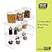 Smart Design Stacking Cabinet Shelf Rack - Extra Large 22 x 10 Inch - Steel Metal Wire - Cupboard, Plate, Dish, Counter and Pantry Organizer - Kitchen - White