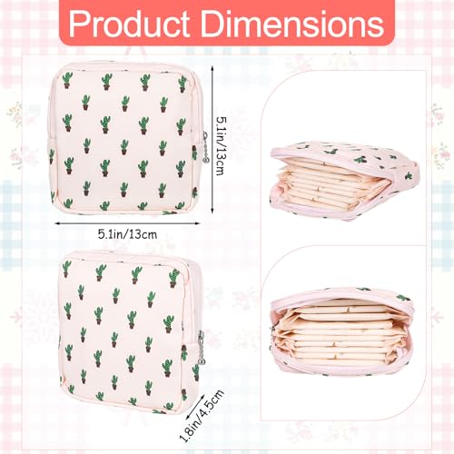 Image of Sanitary Napkin Storage Bag, 4 Pcs Period Bag for Women Portable Period Pouch Small Discreet Menstrual Pad Bags Cute Feminine Pads Period-Kits Menstrual Cup Pouches Tampon Holder for Purse