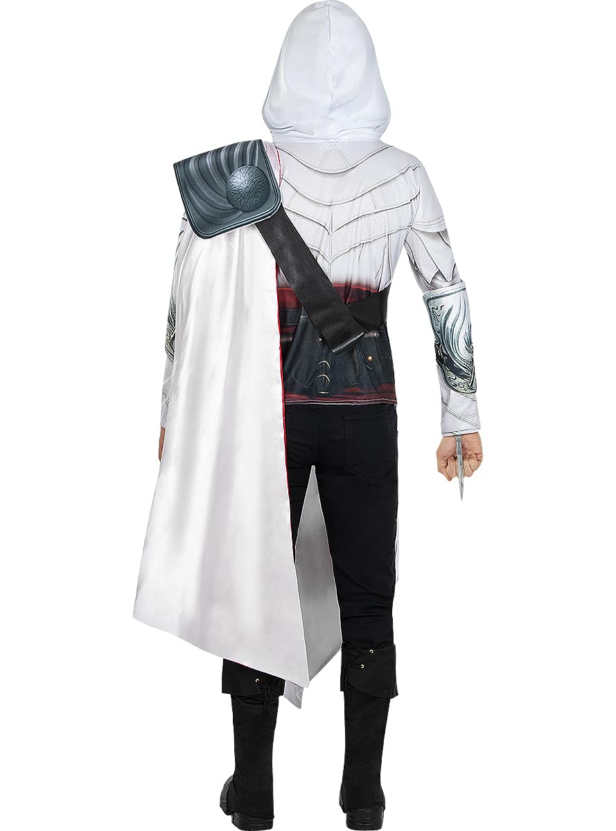 Funidelia | Kostium Ezio Auditore Assassins Creed męskI Męskie Gry Video Filmy i seriale Assassin's Creed - Strój dla dorosłych i zabawne akcesoria na imprezy karnawał i Halloween - Siwy/Srebrny