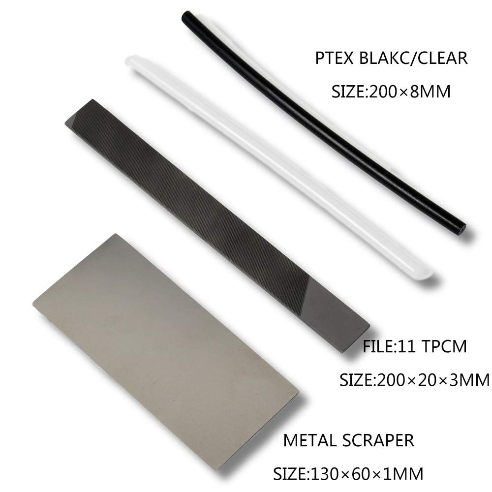 Kit complet d'entretien et de fartage XCMAN pour ski et snowboard - Brosses avec poils en nylon, en laiton, en crin - Grattoir métallique - Grattoir pour la cire - Lime plate PTEX