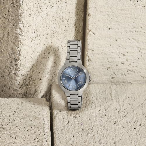 Image of Sonata Poze 8 Quartz Analog with Blue Dial Silver Alloy Strap Watch for Women - SP80158SM01W
